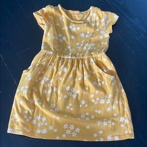 Cat & Jack Yellow Flower Print Dress with Pockets